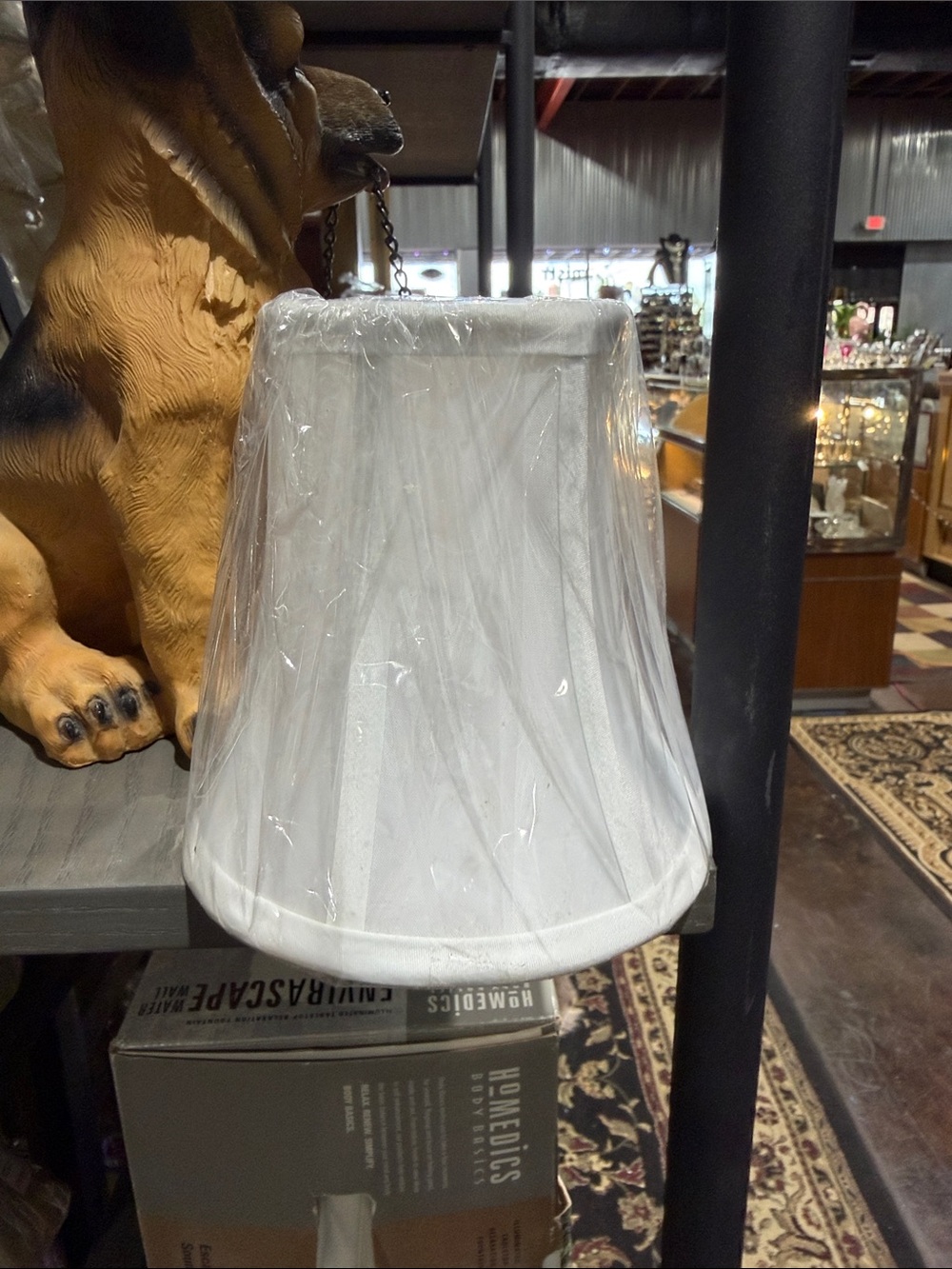 White Fabric Bell Lamp Shade by